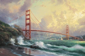 ゴールデン ゲート ブリッジ サンフランシスコ トーマス キンケード Oil Paintings